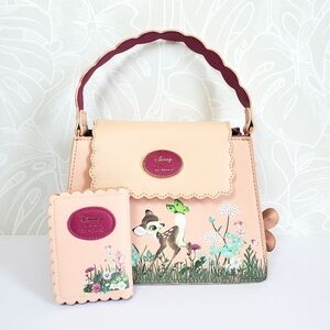 Disney Our Universe Bambi Watercolor Portrait Handbag & Matching Wallet Set